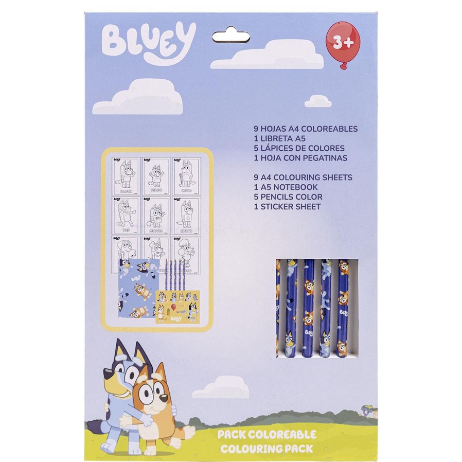 Cerdá Set De Papeleria Coloreable Bluey New