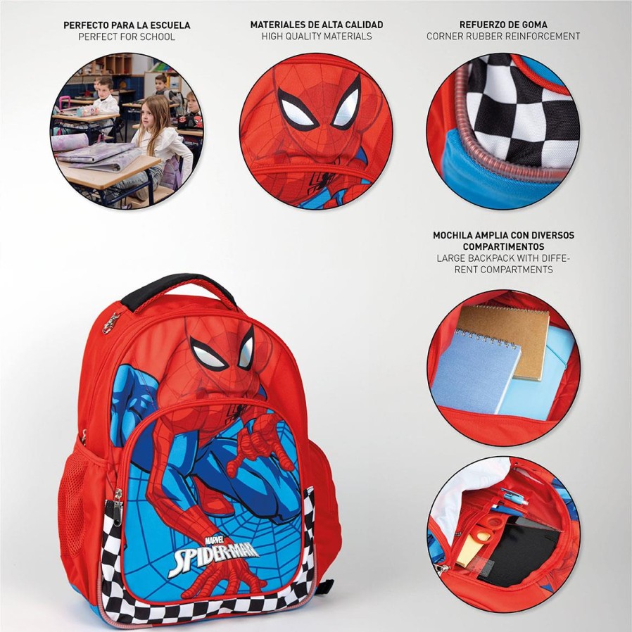 Cerdá Mochila Escolar Mediana 42 Cm Spiderman - 2100005148 Wholesale