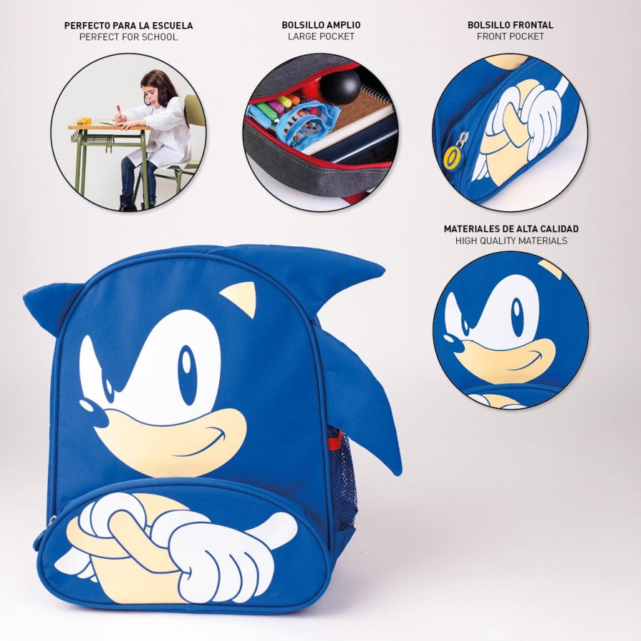 Cerdá Mochila Infantil Escolar Sonic Hot