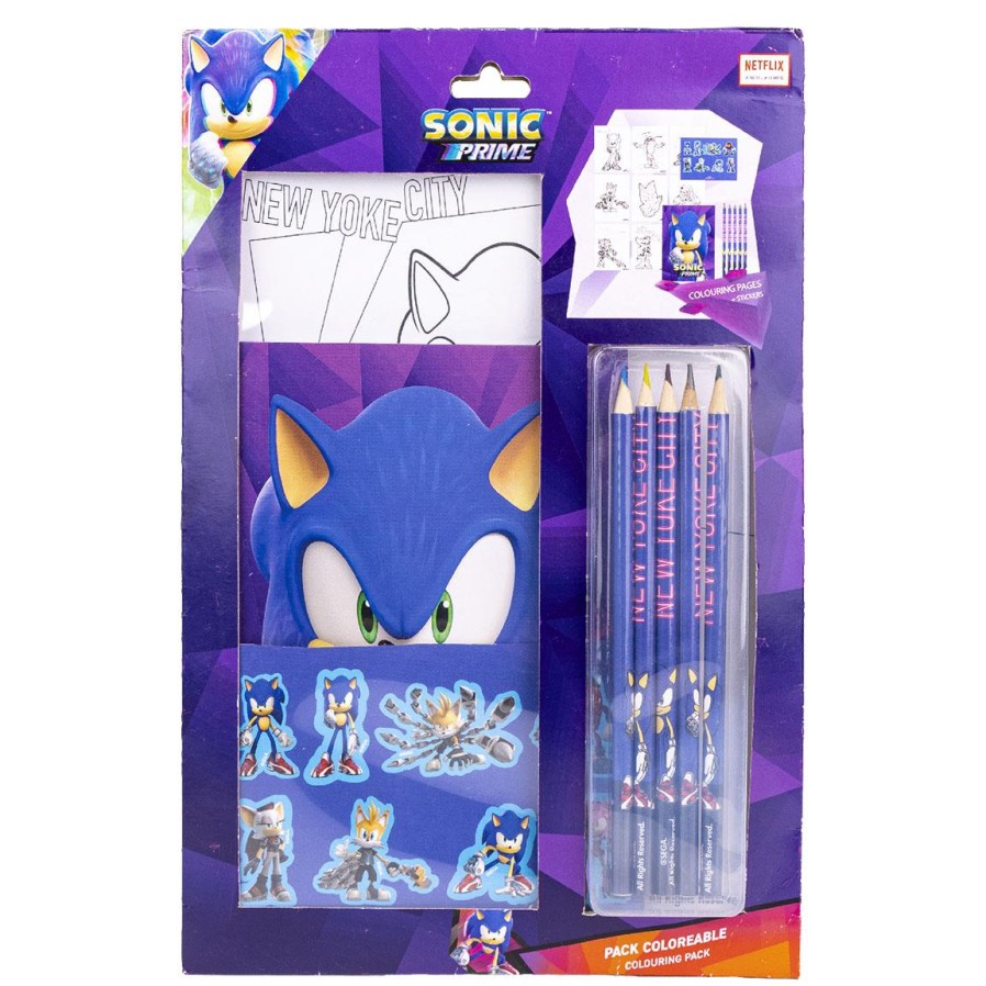 Cerdá Set De Papeleria Coloreable Sonic Prime Hot