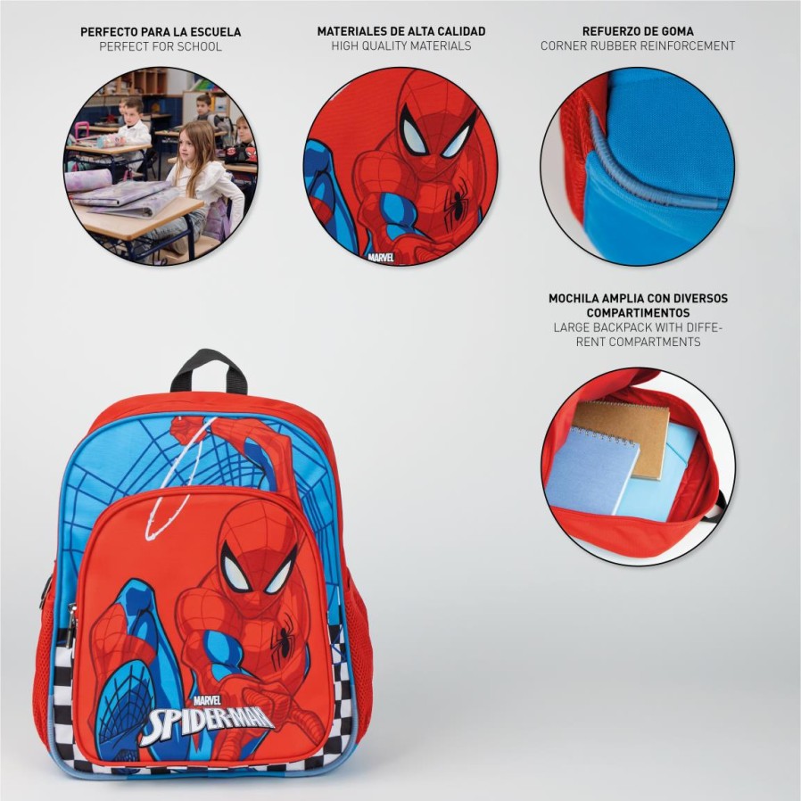 Cerdá Mochila Escolar Mediana 38 Cm Spiderman Clearance